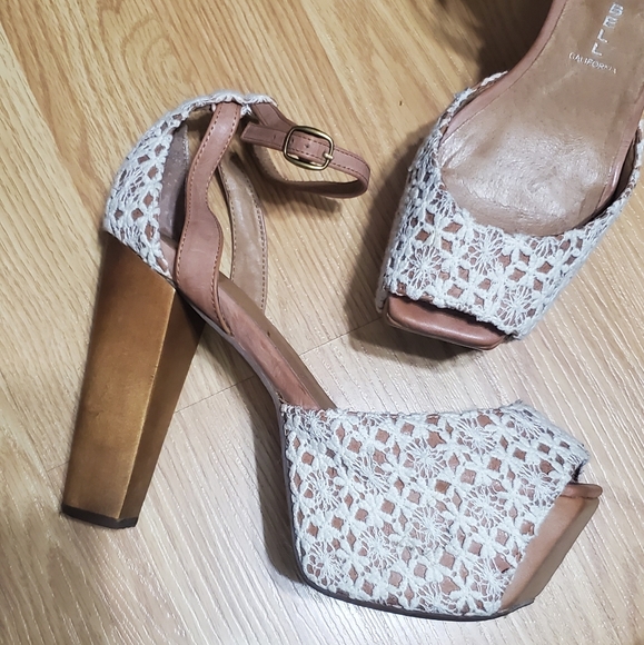 Jeffrey Campbell Shoes - Jeffrey Campbell Crochet Wooden Platform Sandals